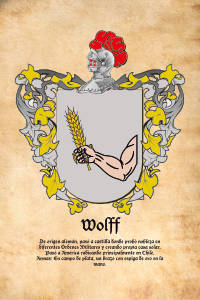 Escudo heráldico del apellido WOLFF