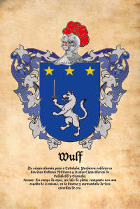 Escudo heráldico del apellido WULF