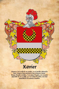 Escudo heráldico del apellido XAVIER