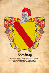 Escudo heráldico del apellido XIMENEZ