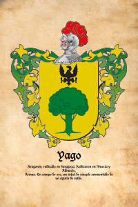 Escudo heráldico del apellido YAGO