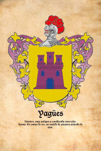 Escudo heráldico del apellido YAGUES