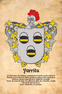 Escudo heráldico del apellido YARRITU