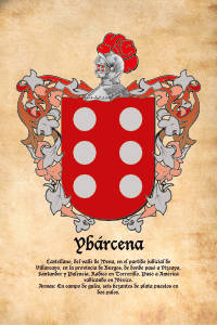 Escudo heráldico del apellido YBARCENA