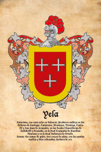 Escudo heráldico del apellido YELA