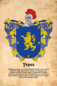 Escudo heráldico del apellido YEPES