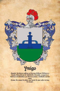 Escudo heráldico del apellido YNIGO