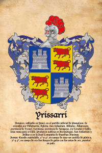 Escudo heráldico del apellido YRISSARRI