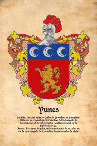 Escudo heráldico del apellido YUNES