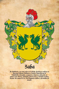 Escudo heráldico del apellido ZABA