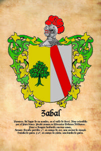 Escudo heráldico del apellido ZABAL