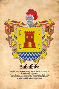 Escudo heráldico del apellido ZABALBIDE
