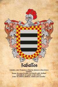 Escudo heráldico del apellido ZABALLOS
