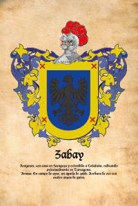 Escudo heráldico del apellido ZABAY