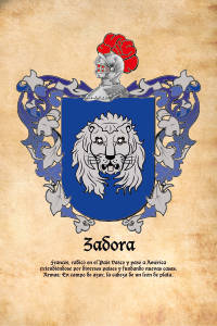 Escudo heráldico del apellido ZADORA