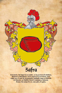 Escudo heráldico del apellido ZAFRA