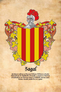 Escudo heráldico del apellido ZAGAL