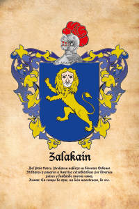 Escudo heráldico del apellido ZALAKAIN