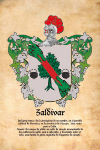 Escudo heráldico del apellido ZALDIVAR