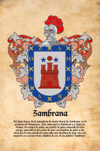 Escudo heráldico del apellido ZAMBRANA