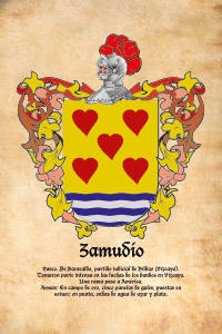 Escudo heráldico del apellido ZAMUDIO