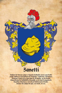 Escudo heráldico del apellido ZANETTI