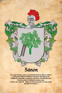 Escudo heráldico del apellido ZANON