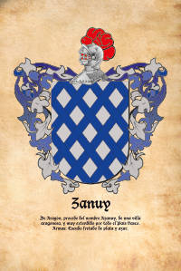 Escudo heráldico del apellido ZANUY