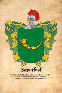 Escudo heráldico del apellido ZAPARDIEL