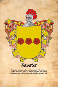 Escudo heráldico del apellido ZAPATER