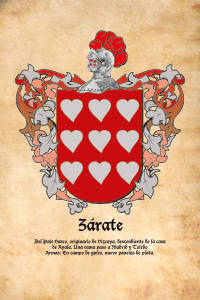 Escudo heráldico del apellido ZARATE