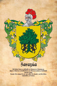 Escudo heráldico del apellido ZARAZUA