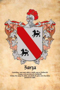 Escudo heráldico del apellido ZARZA