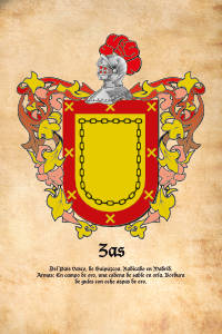 Escudo heráldico del apellido ZAS