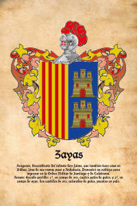 Escudo heráldico del apellido ZAYAS