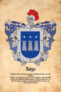 Escudo heráldico del apellido ZAZO