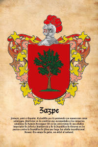 Escudo heráldico del apellido ZAZPE