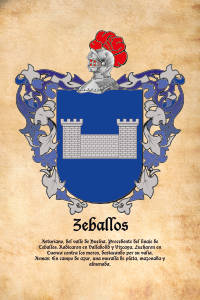 Escudo heráldico del apellido ZEBALLOS