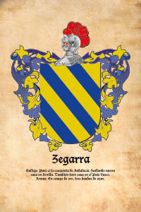 Escudo heráldico del apellido ZEGARRA
