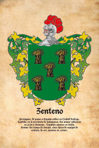 Escudo heráldico del apellido ZENTENO