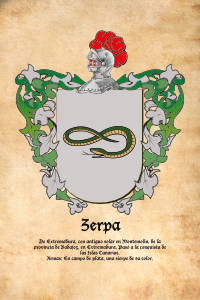 Escudo heráldico del apellido ZERPA