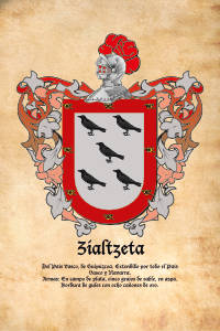 Escudo heráldico del apellido ZIALTZETA