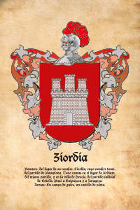 Escudo heráldico del apellido ZIORDIA