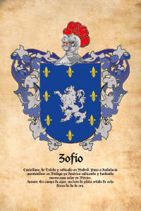 Escudo heráldico del apellido ZOFIO