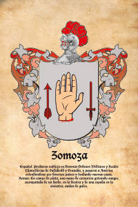 Escudo heráldico del apellido ZOMOZA