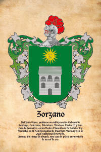 Escudo heráldico del apellido ZORZANO