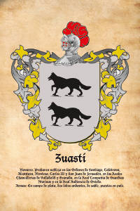 Escudo heráldico del apellido ZUASTI