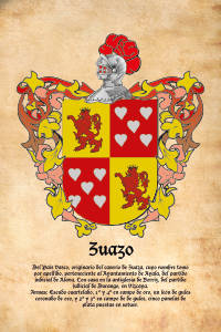 Escudo heráldico del apellido ZUAZO