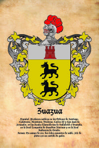Escudo heráldico del apellido ZUAZUA