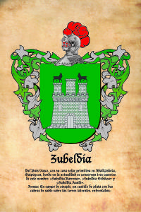 Escudo heráldico del apellido ZUBELDIA